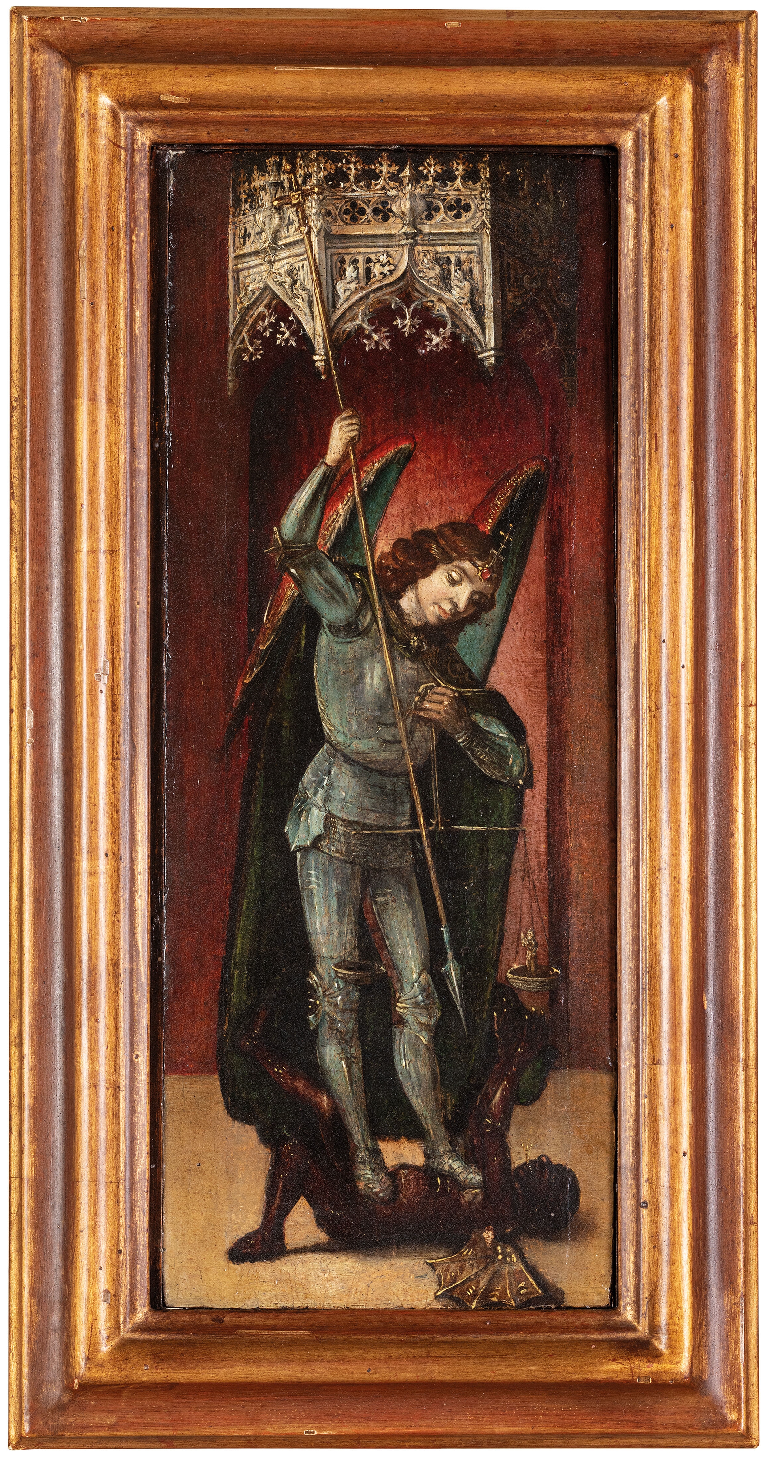 Artwork by Jorge Inglés‏, San Michele arcangelo, Made of Olio su tavola