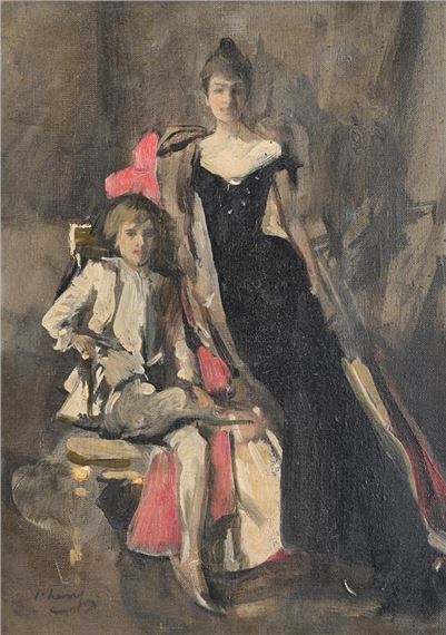 PORTRAIT OF MINNIE PLOWDEN AND HER SON HUMPHREY by John Lavery
