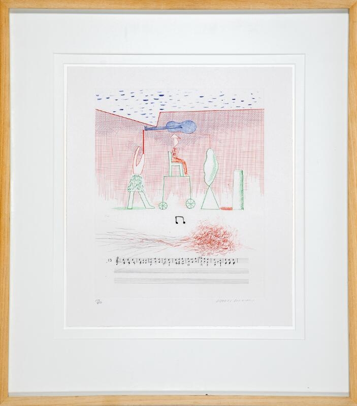 Artwork by David Hockney, The Parade, Made of Etching in colours