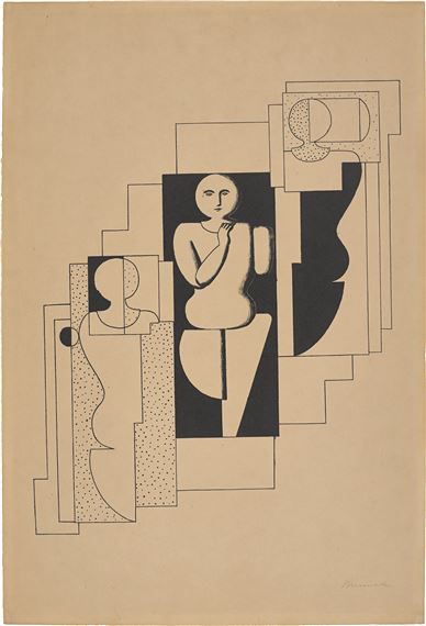 Treppen-Komposition by Willi Baumeister, 1921