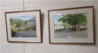 WATERCOLOUR OF APPLETREEWICK AND KETTLEWELL BY W PALLISER - W. Palliser