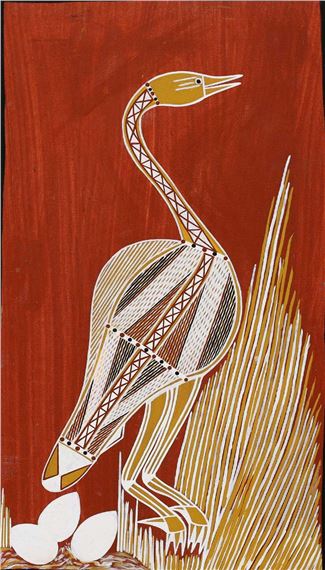 Egret Sitting on Eggs by Methuselah Wurrkidj, 2019