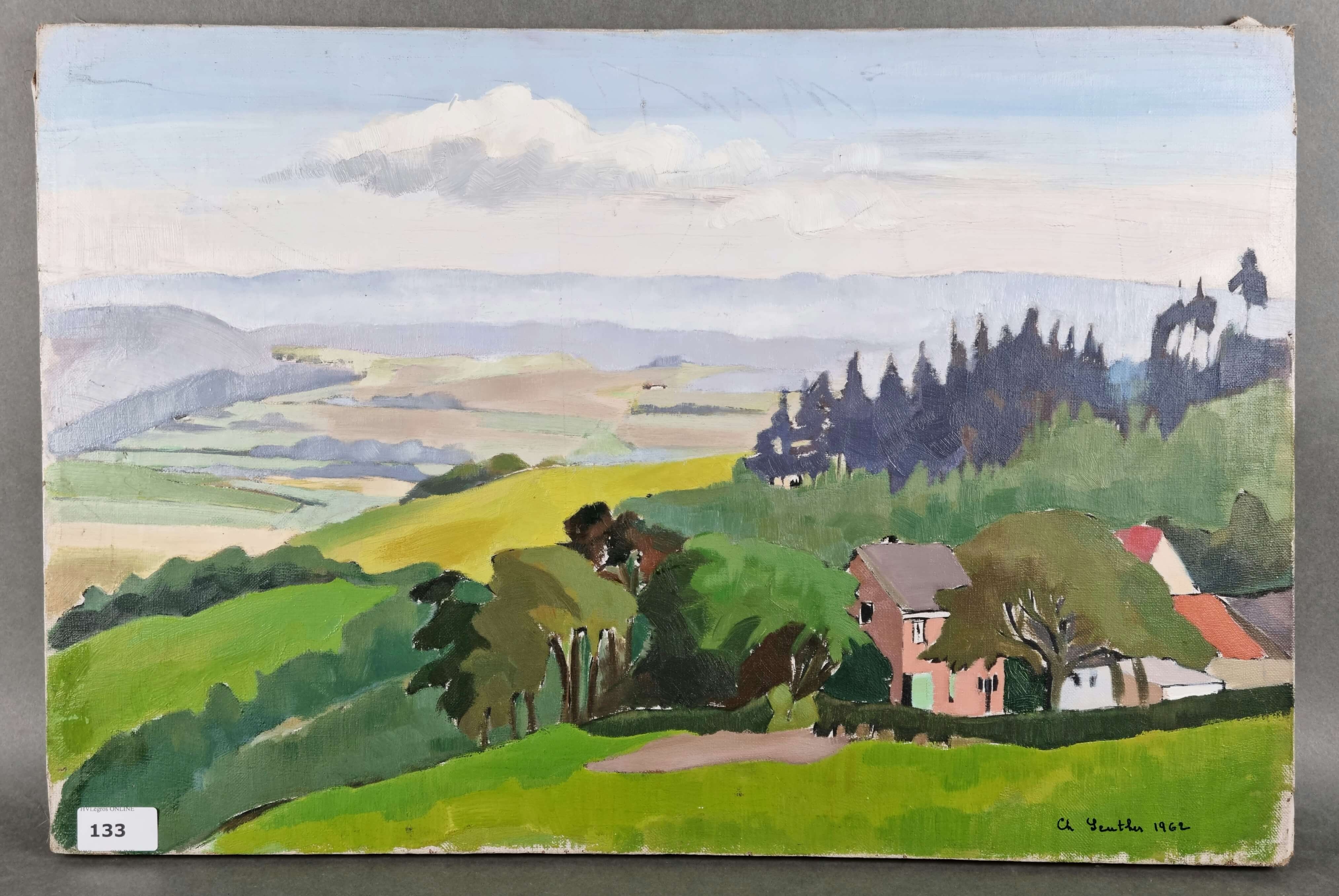 Artwork by Charles Leuther, Paysage, Made of Oil on canvas