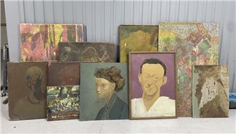 Portraits and abstract compositions - Pierre Courtens