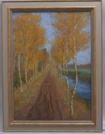 Birkenweg am Kanal im Herbst - Emmy Meyer