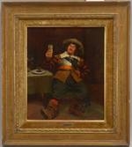 Artwork by Albert W. Holden, Der Biertrinker - Wirtshausszene, Made of oil on canvas