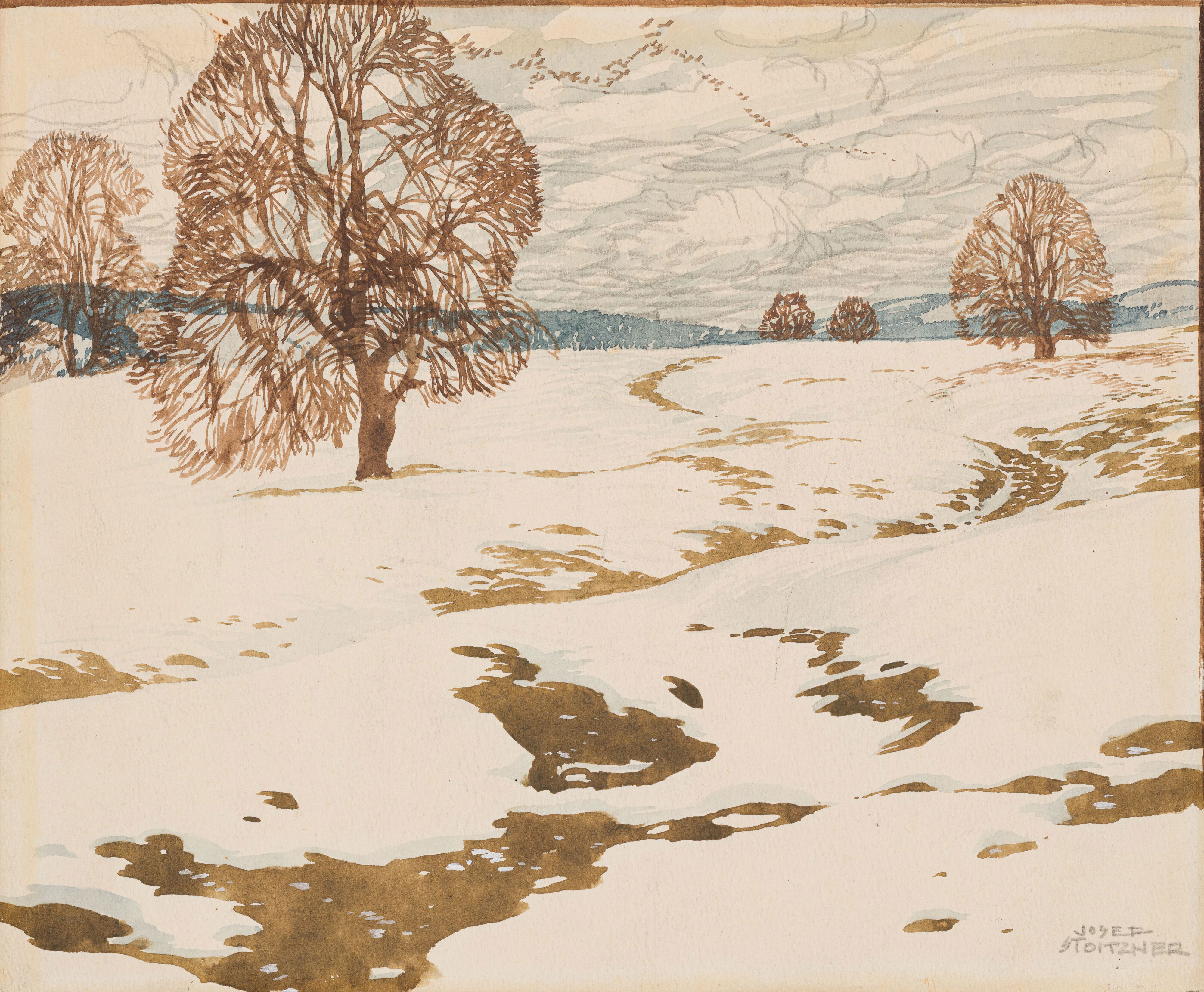 Winter landscape - Josef Stoitzner