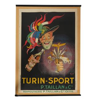 Michel Liebeaux | : Turin Sport Advertising Poster (Circa 1920