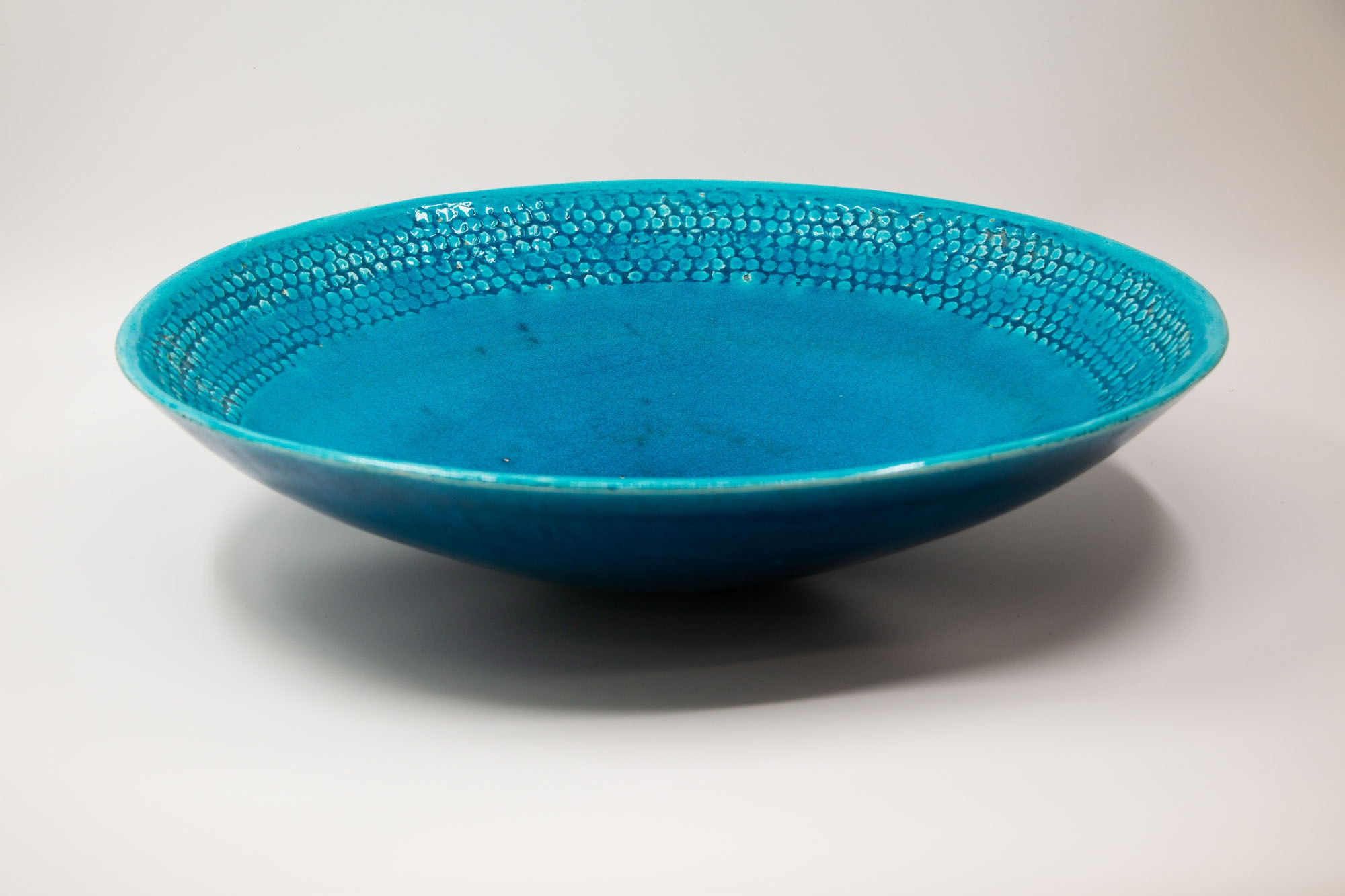 Len Castle | Len Castle - Large alkaline blue bowl | MutualArt