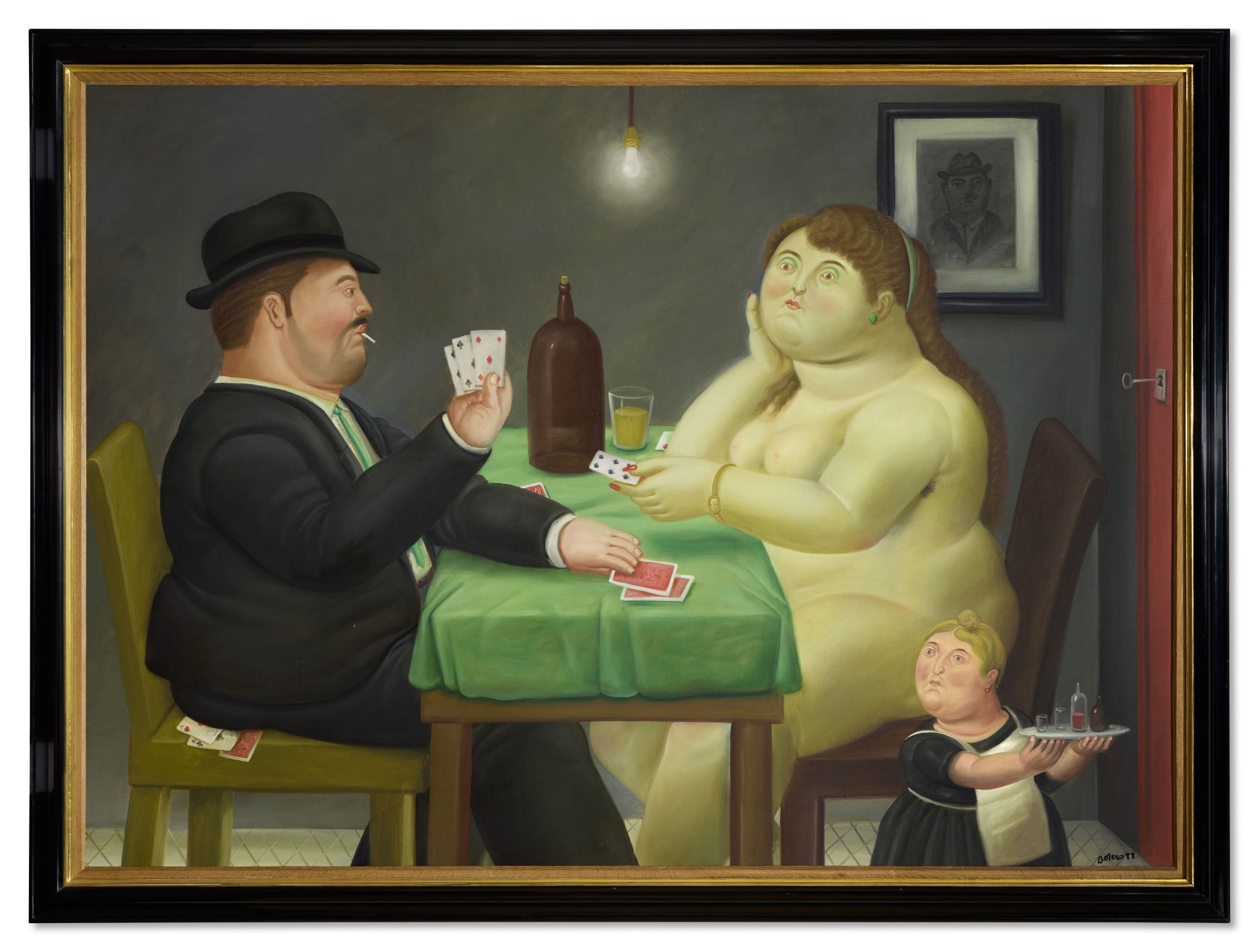 Fernando Botero | Jugando a las cartas (1988) | MutualArt