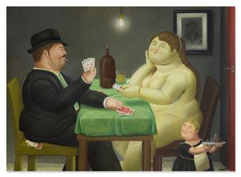 Jugando a las cartas - Fernando Botero