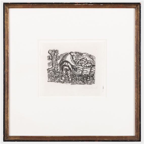 Der Hundekarren by Ernst Barlach, 1922