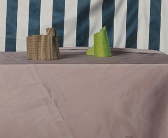 stripe, blue - Fujio Nishida