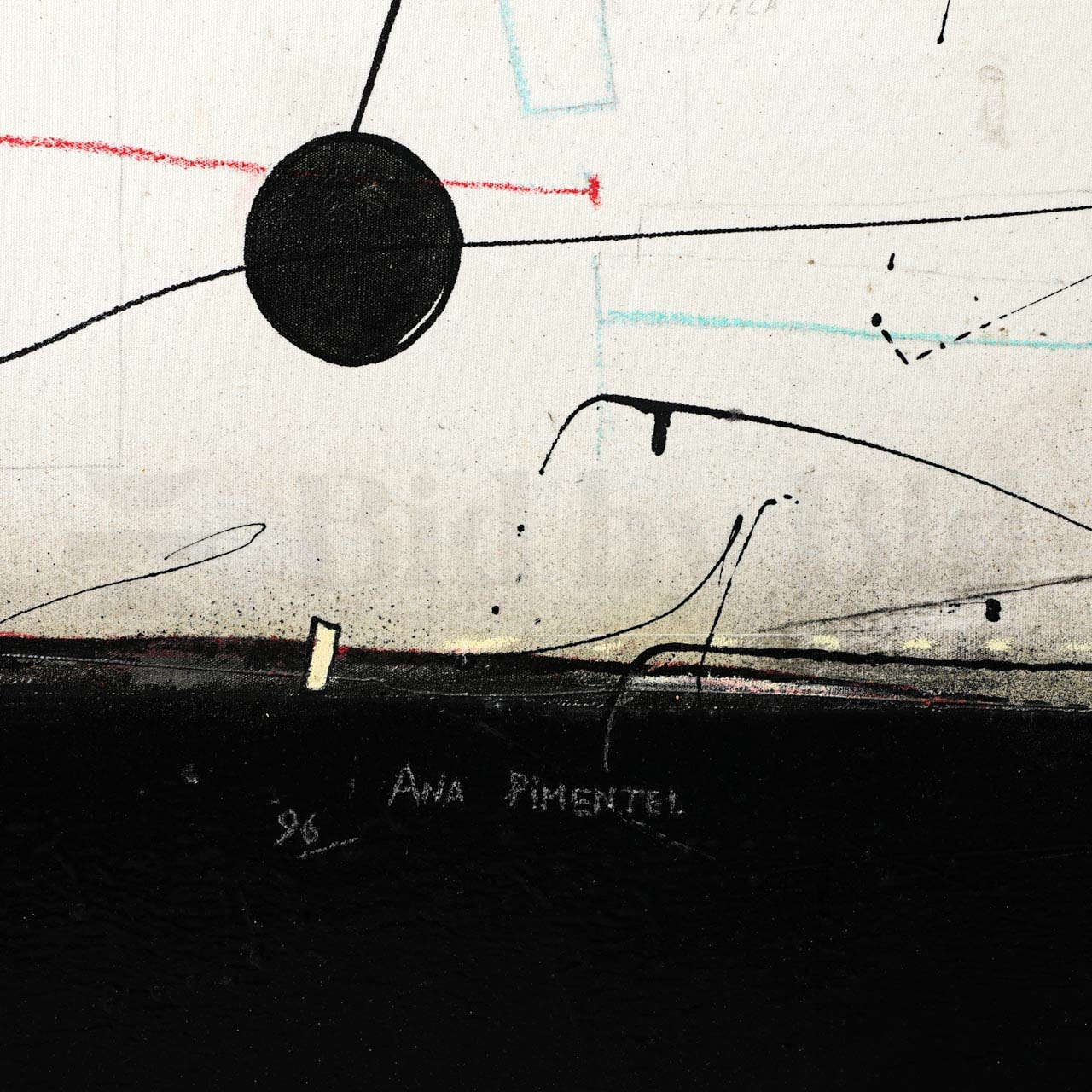 Artwork by Ana Pimentel, PINTURA "Da Ribeira até ao Cais" (1996), Made of mixed media on card