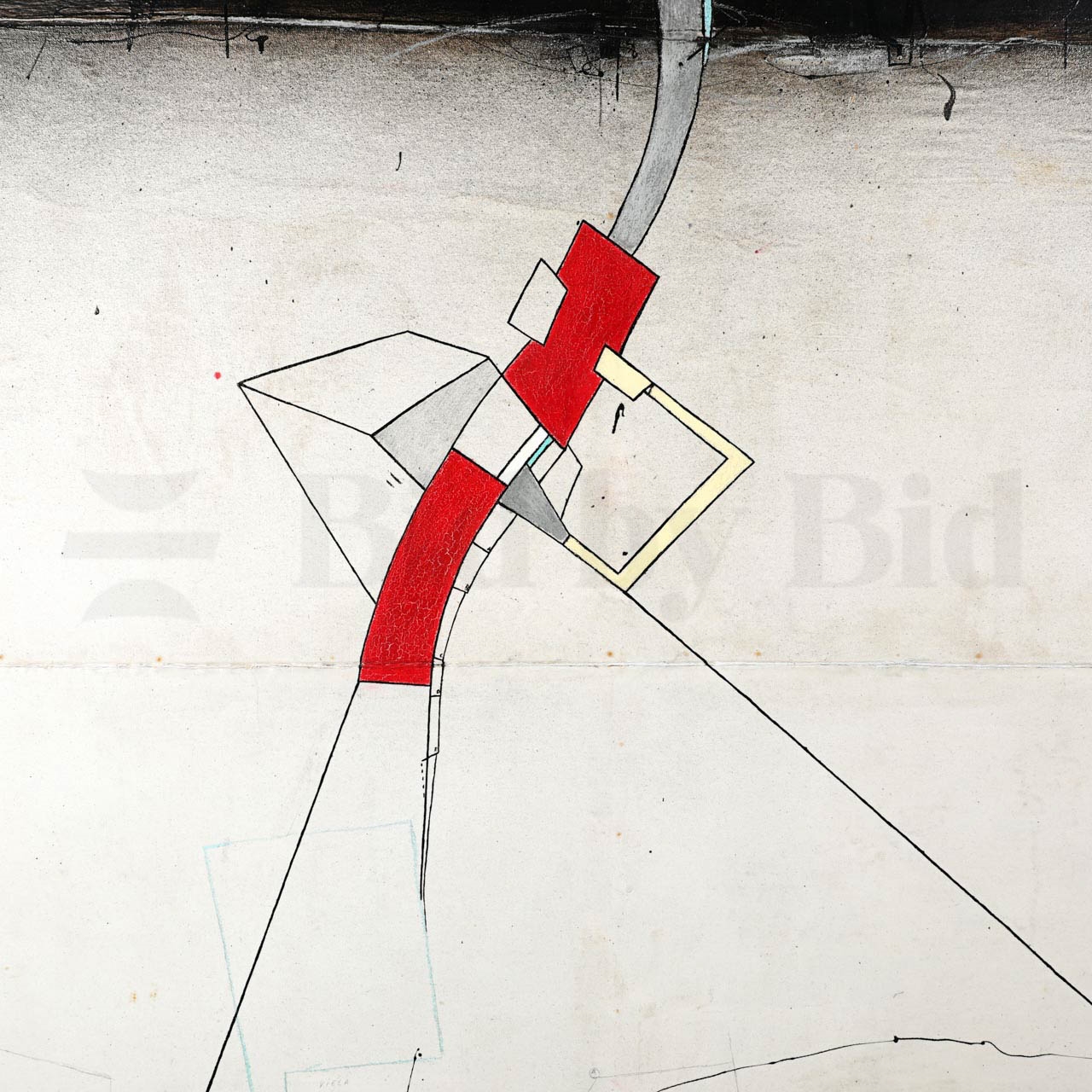 Artwork by Ana Pimentel, PINTURA "Da Ribeira até ao Cais" (1996), Made of mixed media on card