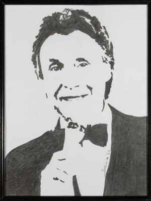 Artwork by Wolfi Sobinia, "Peter Alexander, Made of Charcoal on paper