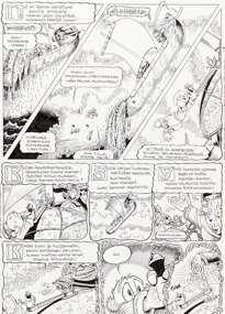 Artwork by Don Rosa, The Quest for Kalevala, Made of graphite on Bristol board