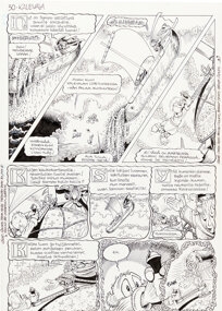 Artwork by Don Rosa, The Quest for Kalevala, Made of graphite on Bristol board