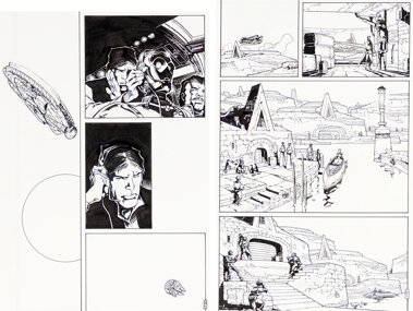 Artwork by Olivier Vatine, Fred, Star Wars: Heir to the Empire, Made of board