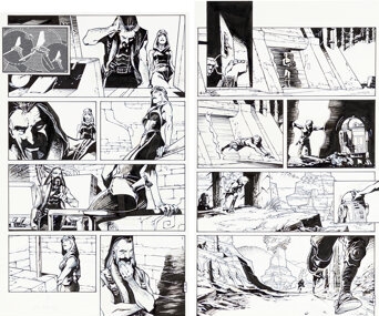 Artwork by Olivier Vatine, Fred, Star Wars: Heir to the Empire, Made of board