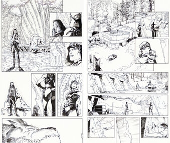 Artwork by Olivier Vatine, Fred, Star Wars: Heir to the Empire, Made of board