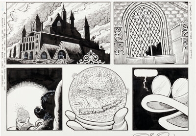 Artwork by Don Rosa, Anders And & Co. [Donald Duck & Company], Made of graphite on two sheets