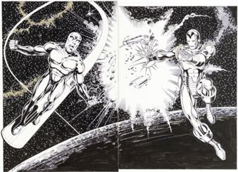 The Silver Surfer and Iron Man - Bob Layton