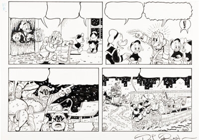 Artwork by Don Rosa, Anders And & Co. [Donald Duck & Company], Made of graphite on two sheets