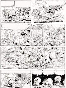 Artwork by Don Rosa, Anders And & Co. [Donald Duck & Company], Made of graphite on two sheets