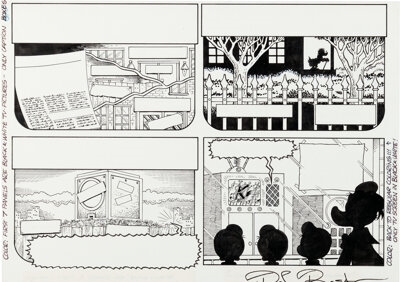 Artwork by Don Rosa, Anders And & Co. [Donald Duck & Company], Made of graphite on two sheets