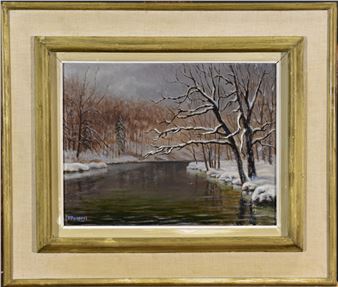 PEROTTI (Pierre) "Le Doubs à Sandon (vers Pontarlier) en hiver - Pierre Perotti