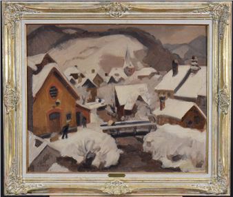 ZINGG (Jules-E.) "Neige à Liepvre en Alsace - Jules Émile Zingg