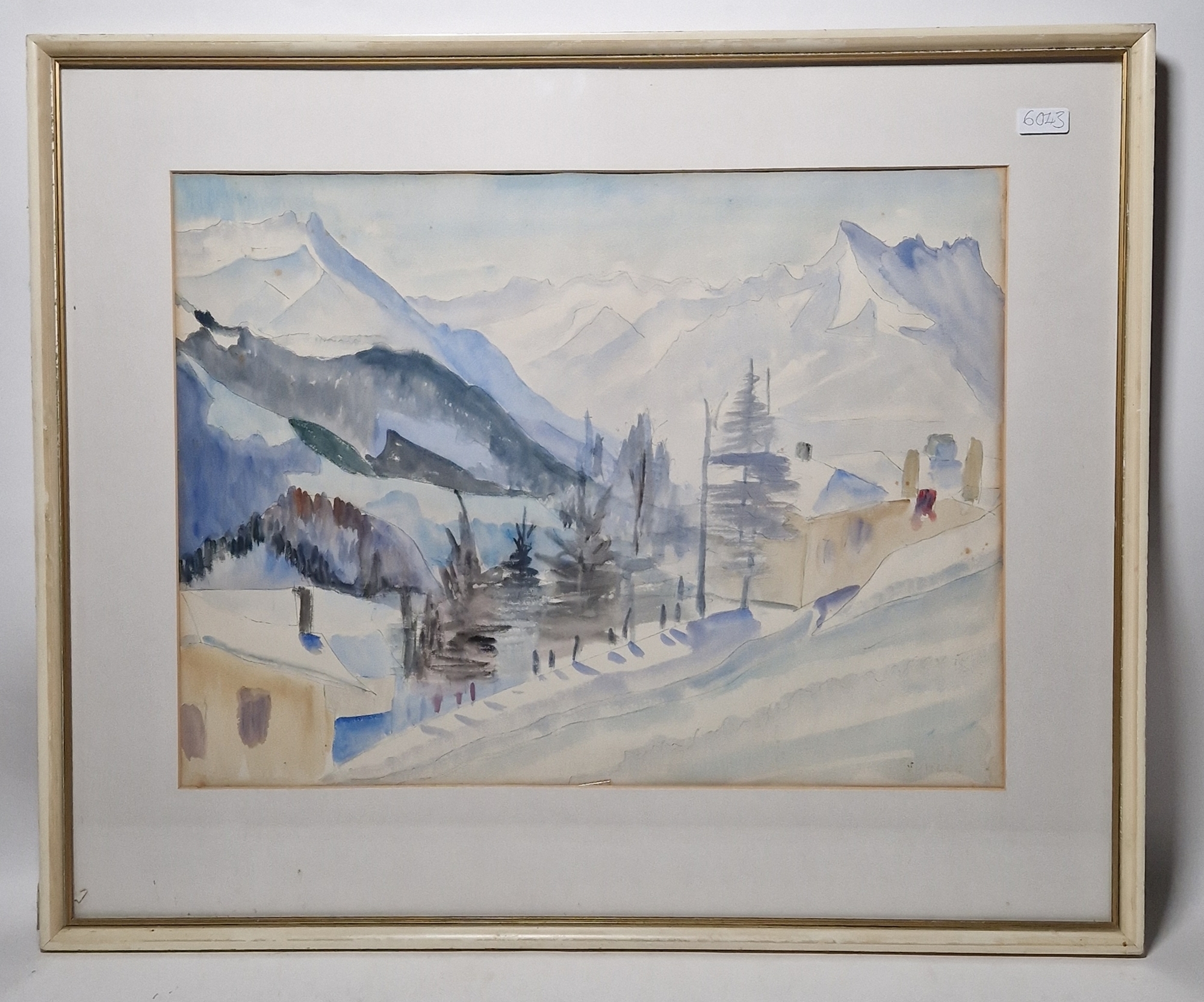 Maud Frances Eyston Sumner | Mountain landscape with dwellings | MutualArt