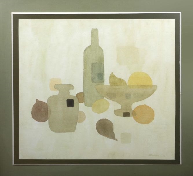 Lithographie Signée NATURE MORTE AUX FRUITS Par Eugène Baboulène (XXe Siècle) - Bon état