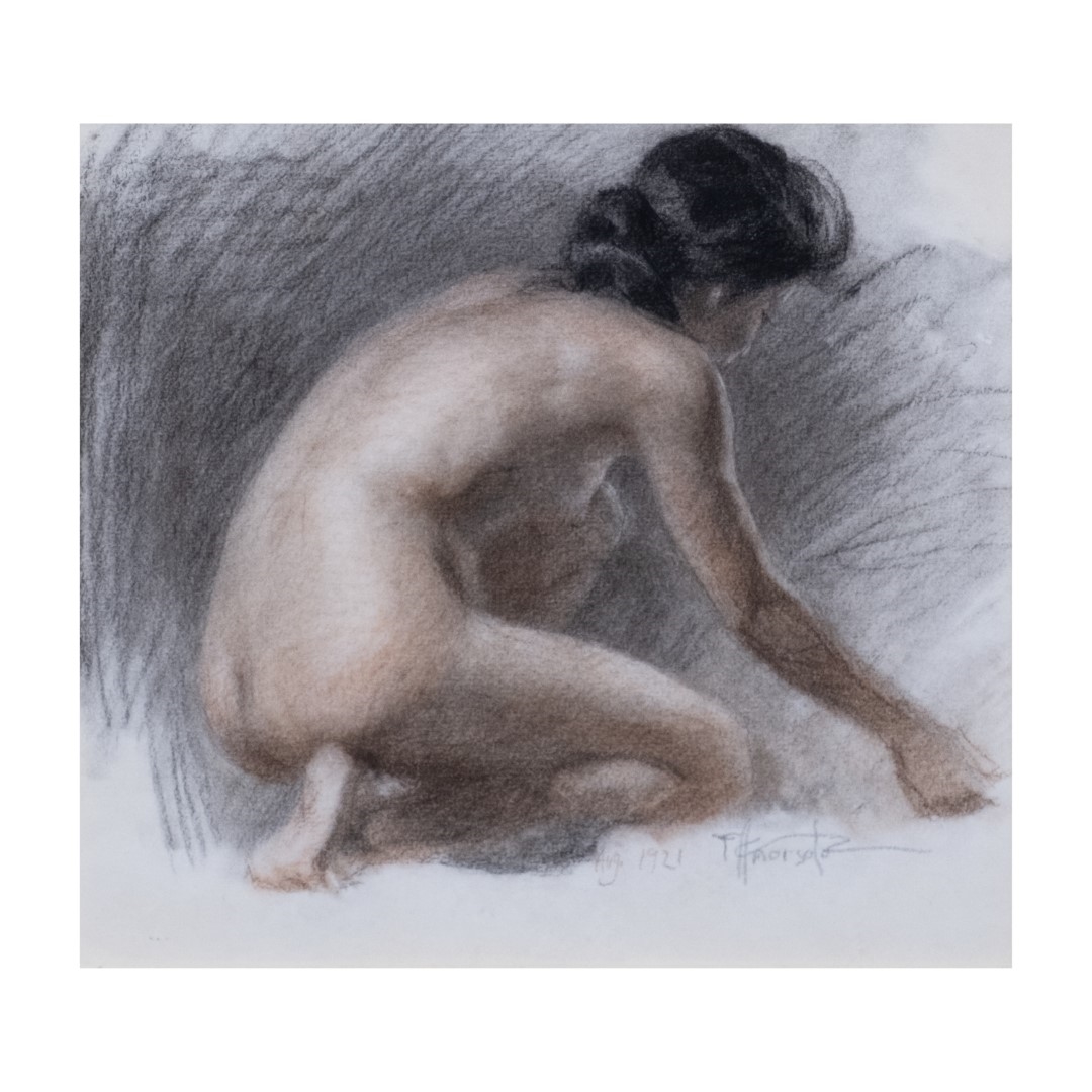 Artwork by Fernando Amorsolo, Nude, Made of pastel on paper