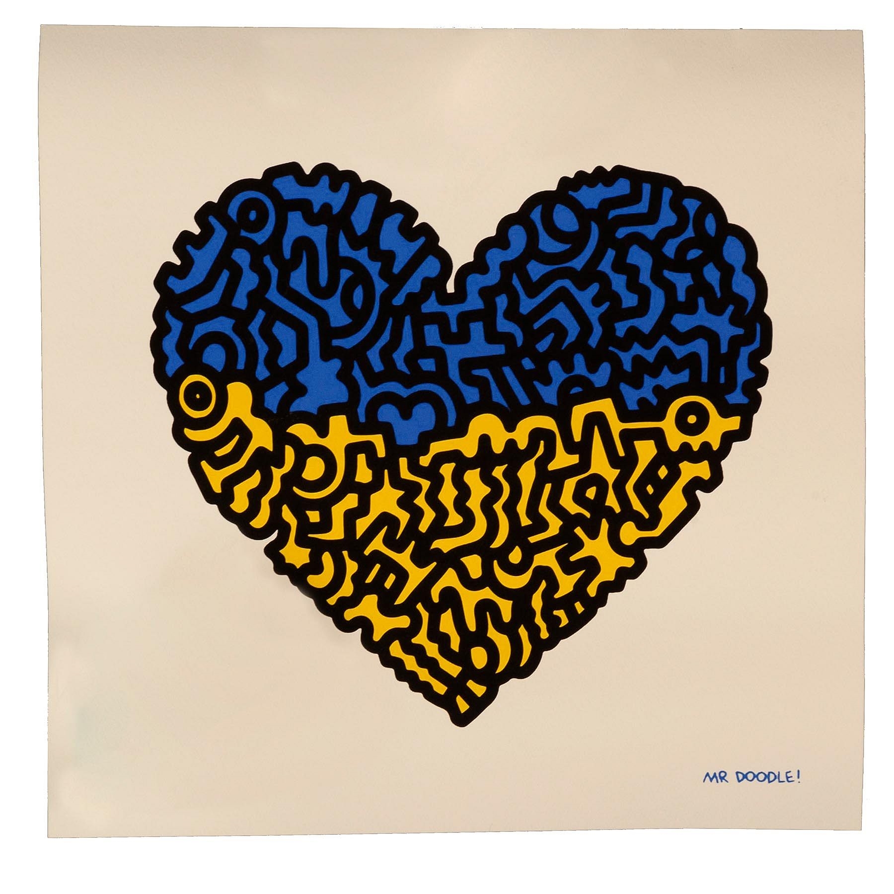 Mr.Doodle 【Doodle for Ukraine】 シート Mr.Doodle 'Doodle for Ukraine' print