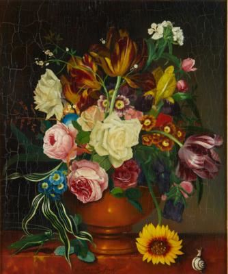 Blumenstück mit Schnecke by Erick Josef Dogarth