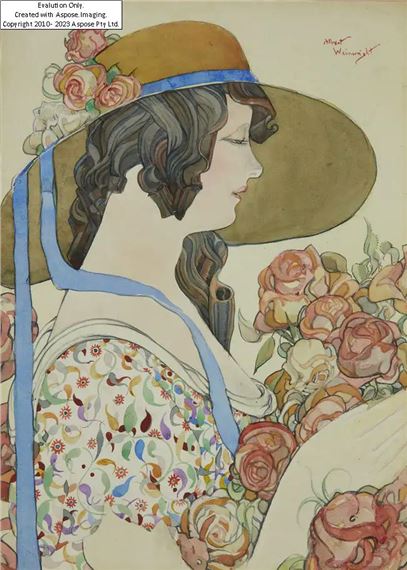 Albert Wainwright | Rose; pencil and watercolour on paper, signed upper ...
