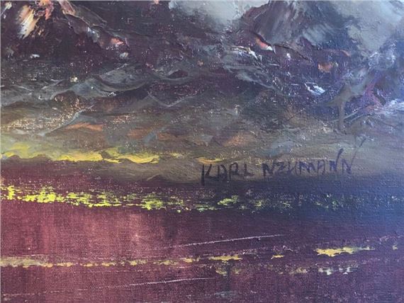 Karl Neumann | KARL NEUMANN SUNSET SEASCAPE SIGNED OIL ON CANVAS ...