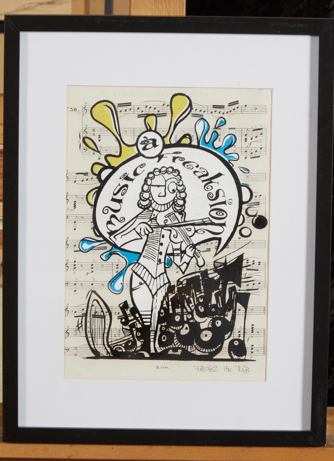 Artwork by Freaks the Fab, Music Freaksion, Made of Encres sur papier