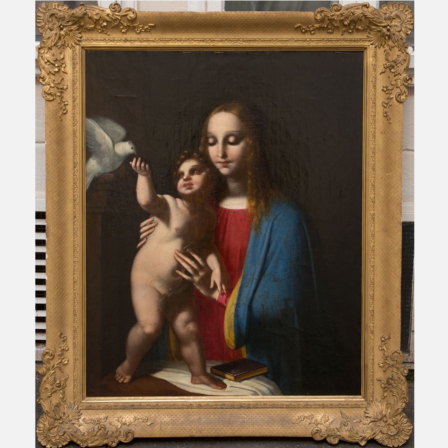 Madonna with child and bird by Bernardino Luini, 19th century