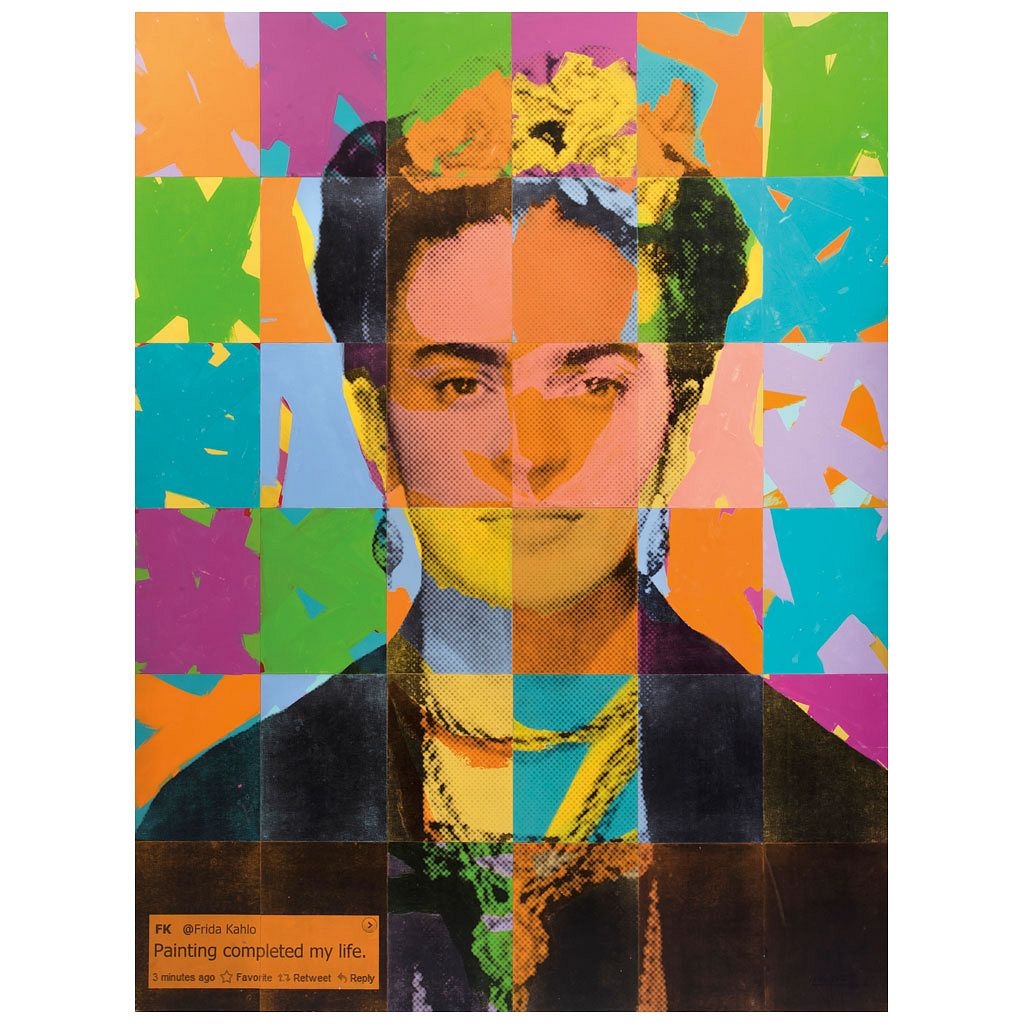 Artwork by Alejandro Vigilante, Frida, Made of Acrílico y transfer sobre MDF