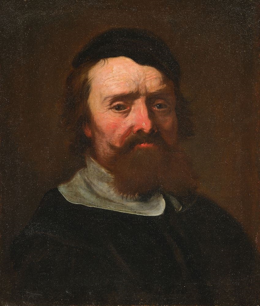 Portrait of a man in a hat, probably a lawyer - Bernardo Strozzi