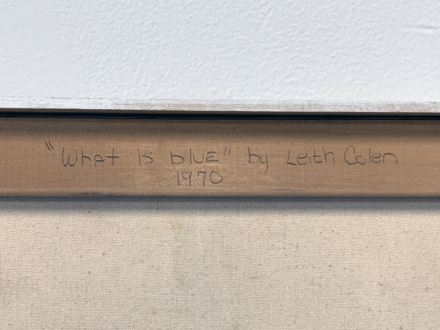 Leith Colen | WHAT IS BLUE BY LEITH COLEN 1970 (1970) | MutualArt