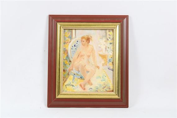 Nu assis by Marcel Anselme