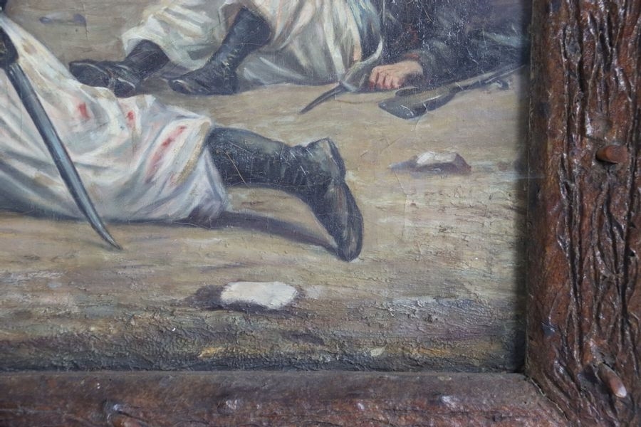 Artwork by Édouard Creditor, CREANCIER Édouard (XIX): Zouave de la guerre.... - Lot 80 - Alexandre Landre Nancy, Made of huile sur toile