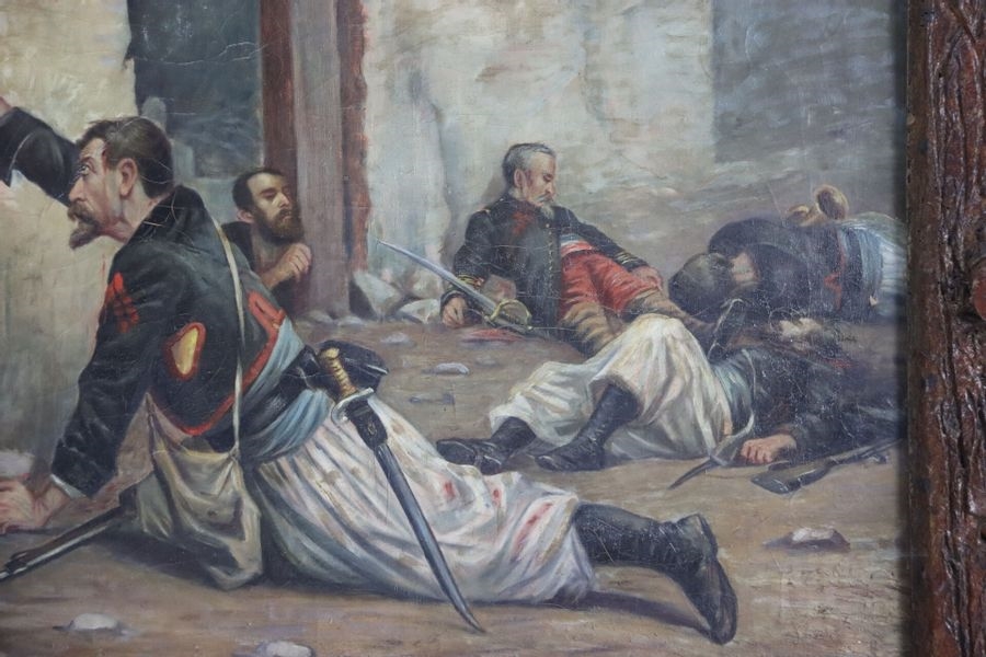 Artwork by Édouard Creditor, CREANCIER Édouard (XIX): Zouave de la guerre.... - Lot 80 - Alexandre Landre Nancy, Made of huile sur toile