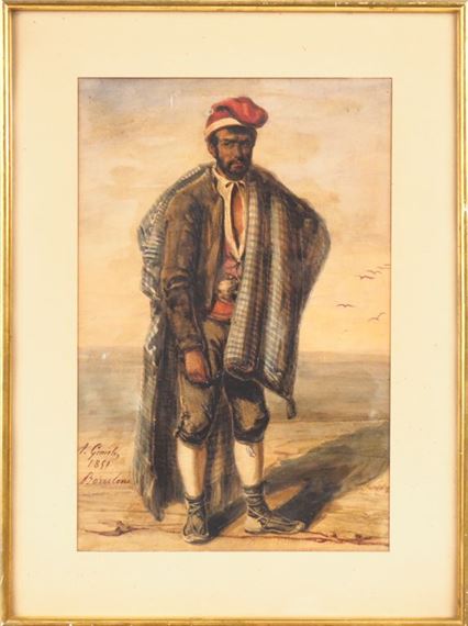 Portrait de barcelonais by Alfred André Géniole, 1851