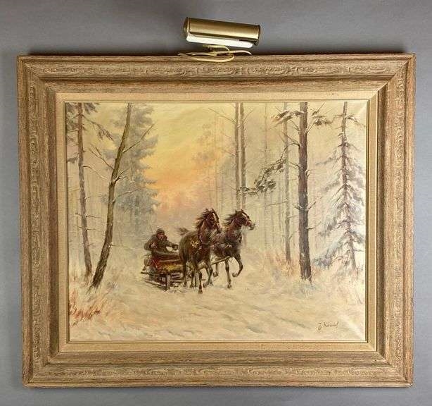Jaroslav Kamich | Jaroslav Kamich Sligh Ride Oil Painting on Canvas ...