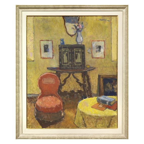 The red armchair (Interno) by Giuseppe Novello, 1979